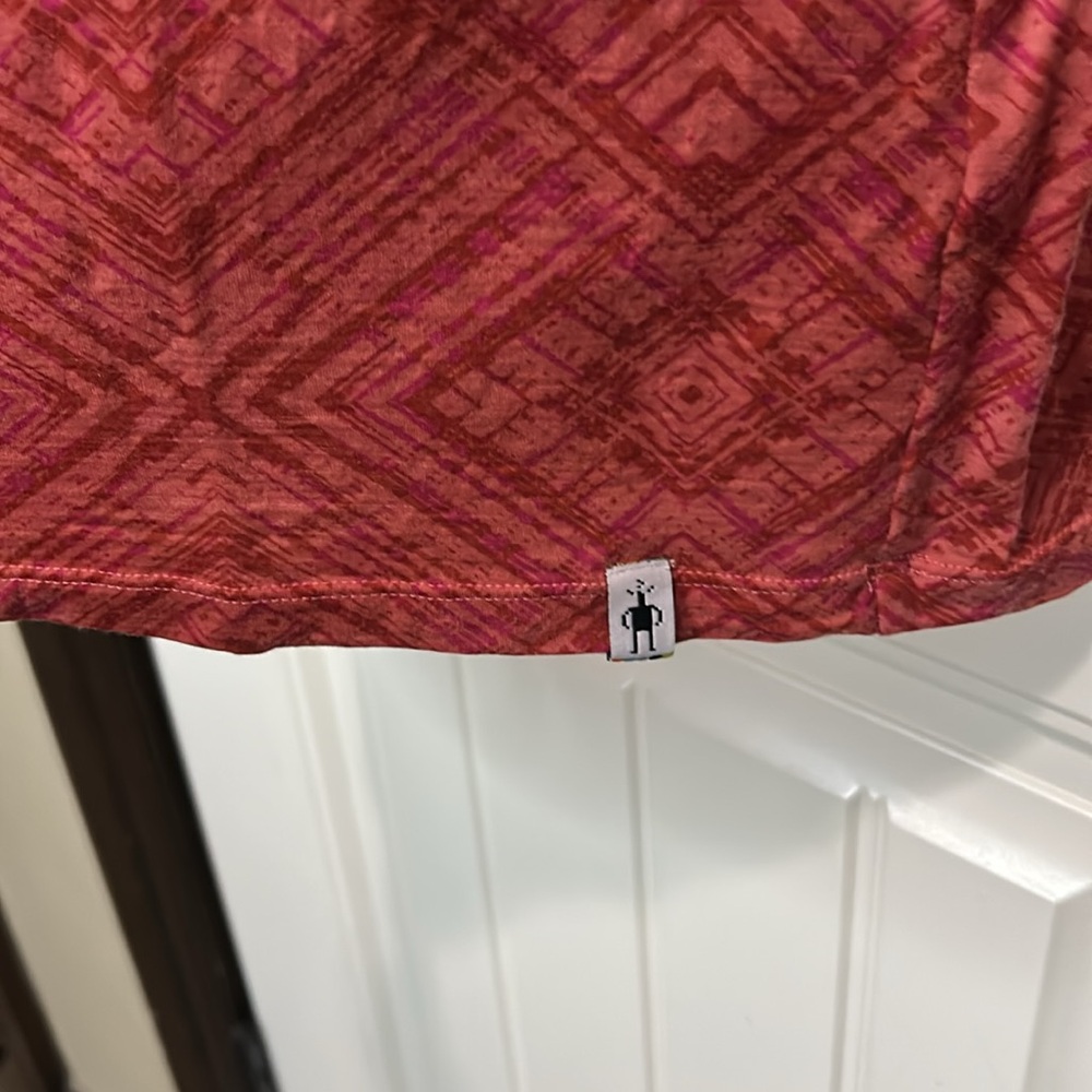 Smartwool Red/Orange Geometric Mini Dress - Picture 2 of 5